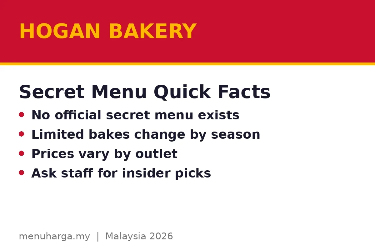 Hogan Bakery secret menu FAQs