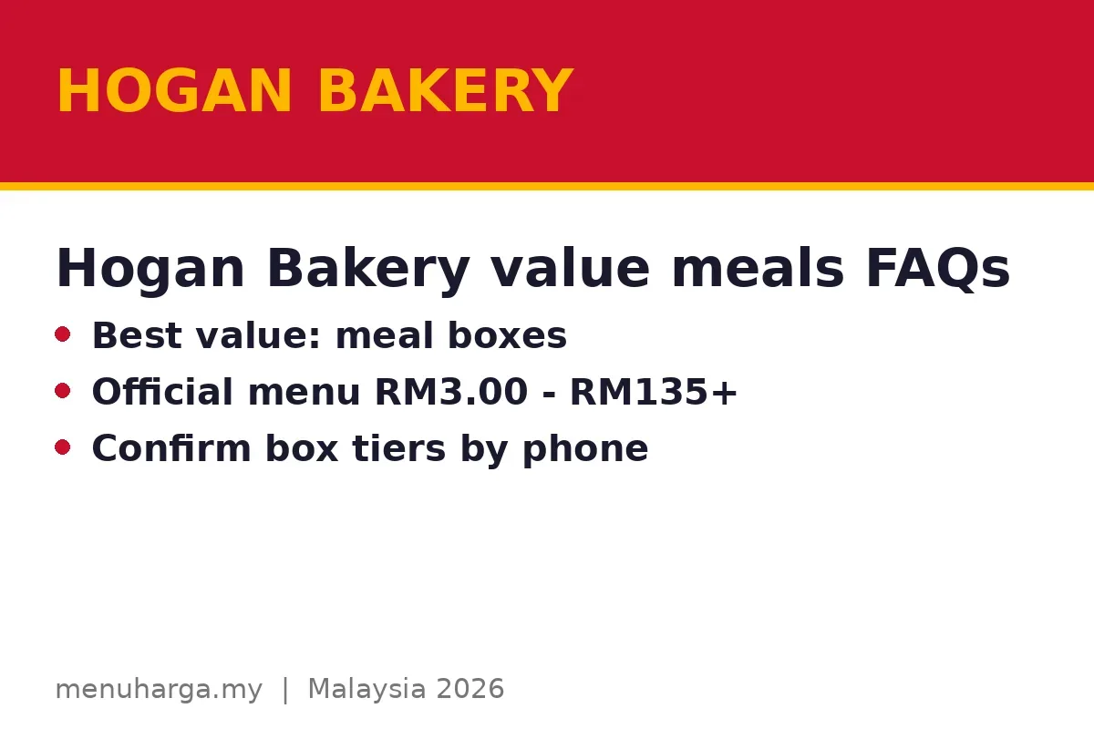 Hogan Bakery value meals FAQs