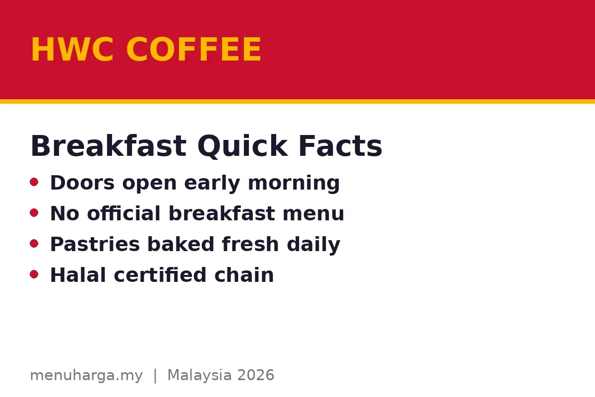 HWC Coffee breakfast menu FAQs