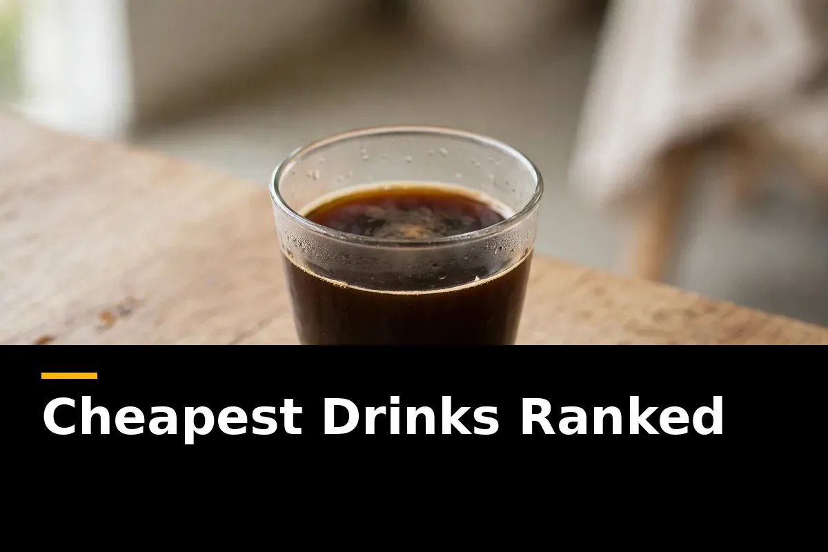 Cheapest drinks ranked