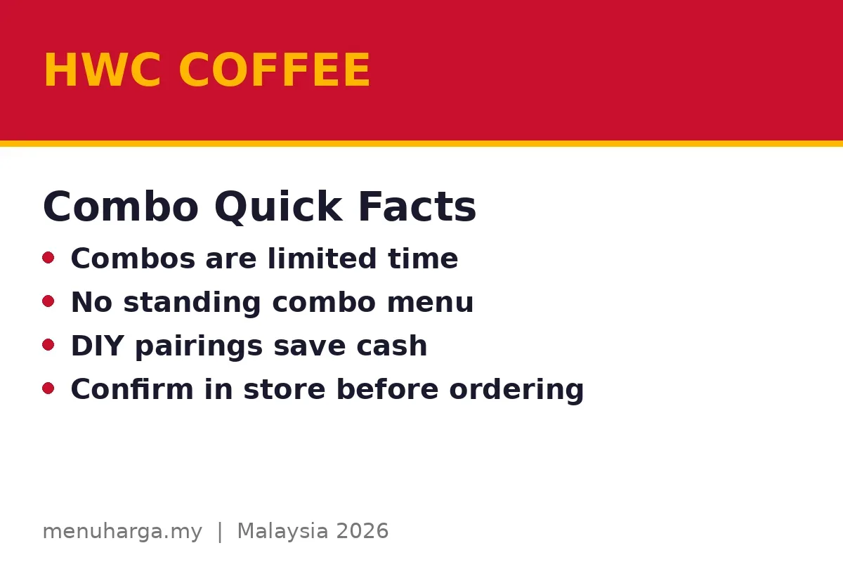 HWC Coffee combo meals FAQs