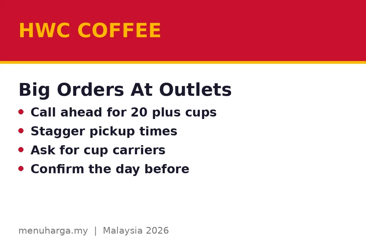 What about large event orders at your outlet?