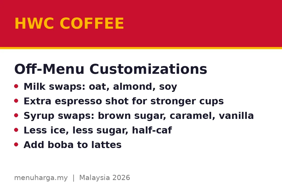What off-menu customizations can I order?