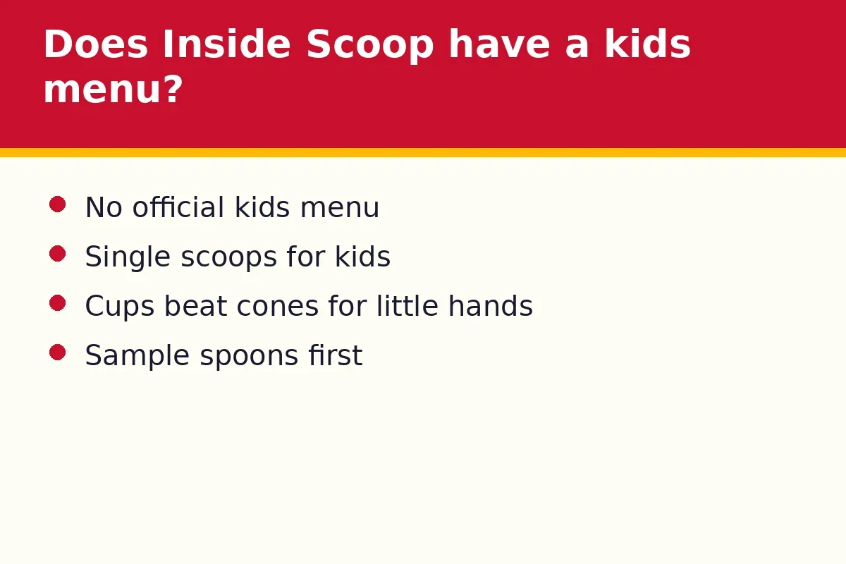 Does Inside Scoop have a kids menu?