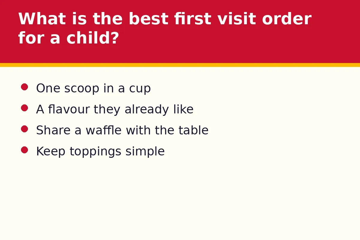 What is the best first visit order for a child?