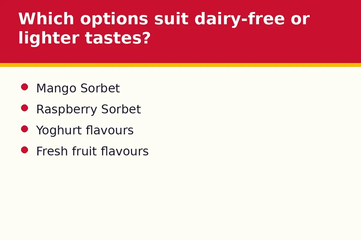 Which options suit dairy-free or lighter tastes?
