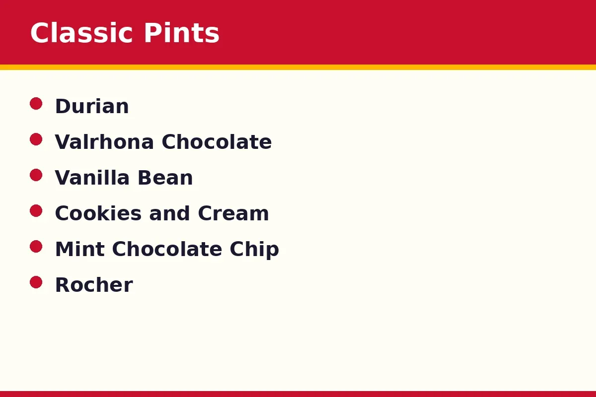 What classic flavours can you get in a pint?