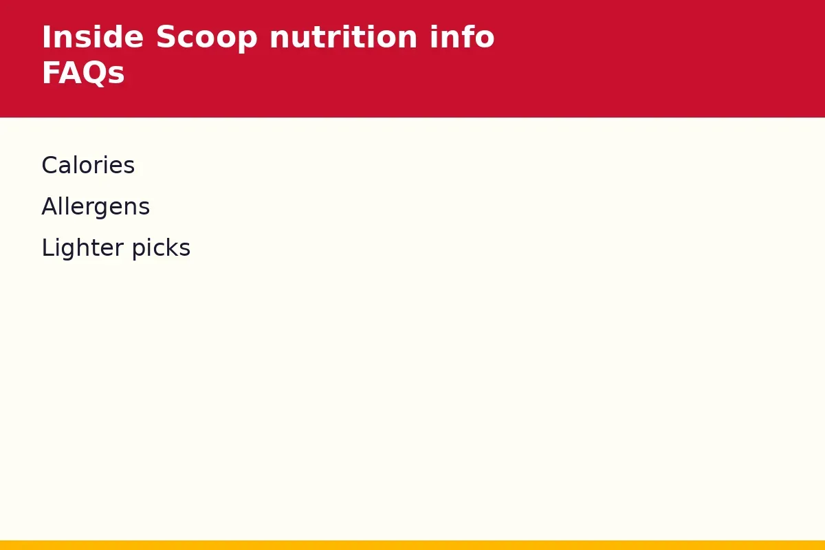 Inside Scoop nutrition info FAQs