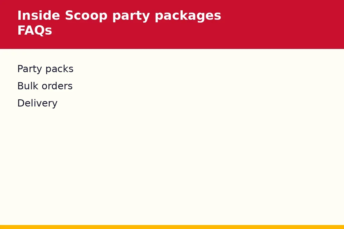 Inside Scoop party packages FAQs