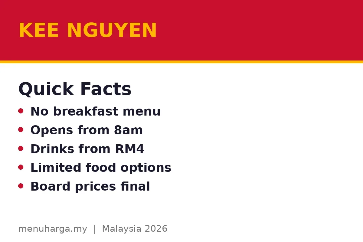 Kee Nguyen breakfast menu FAQs
