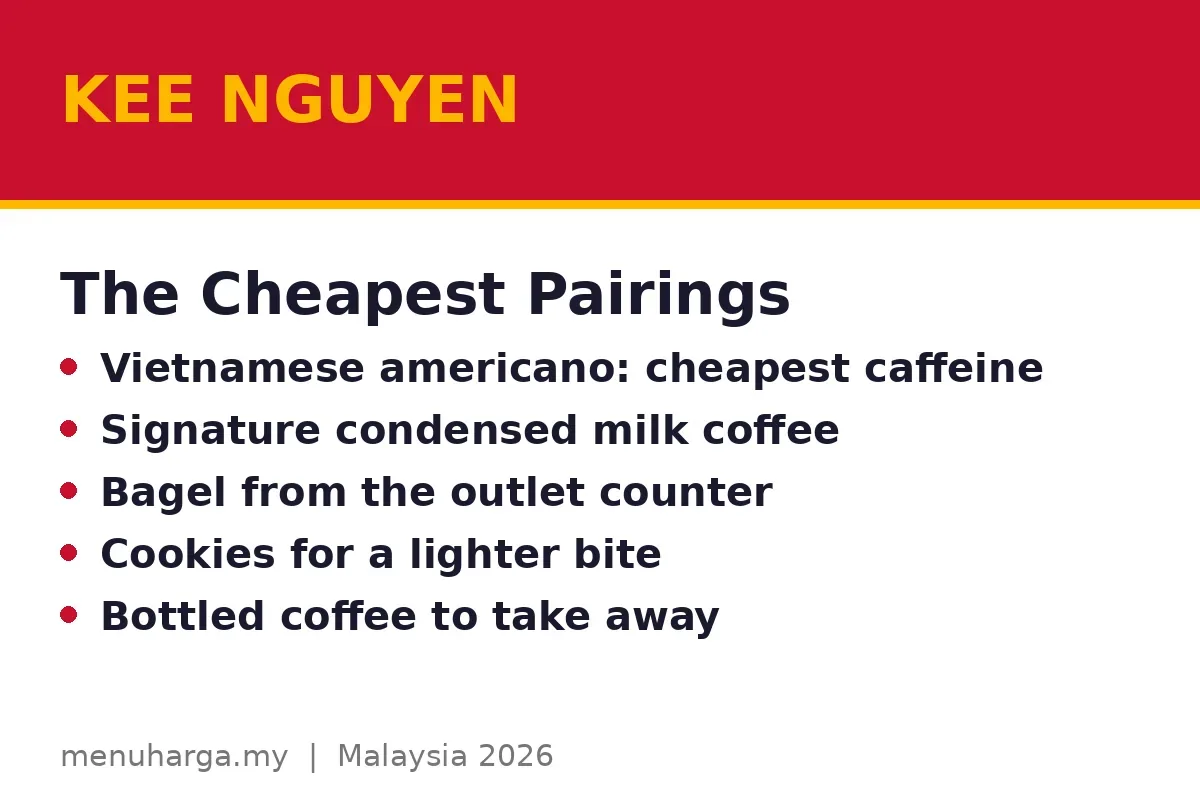 What is the cheapest coffee combo at Kee Nguyen?