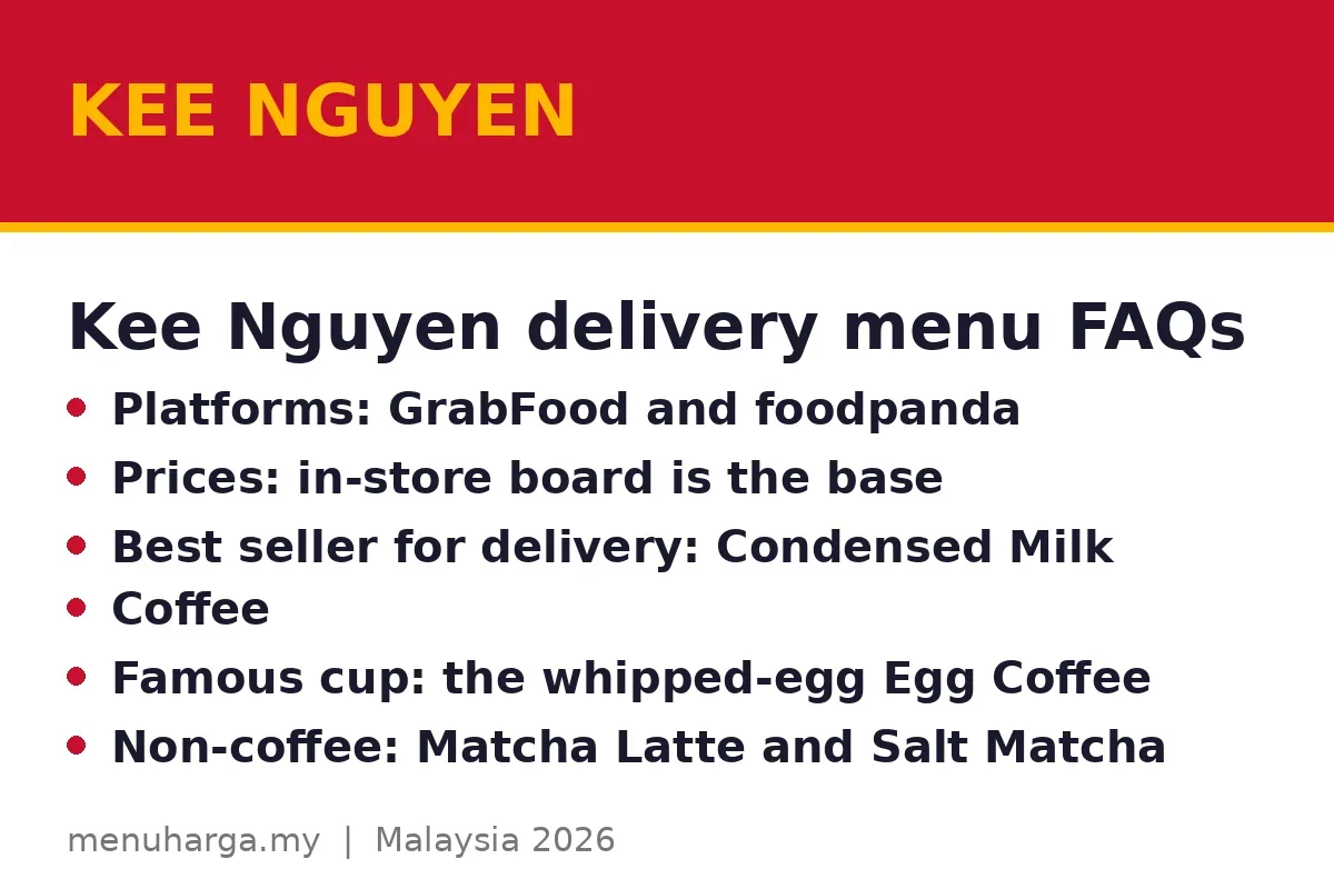 Kee Nguyen delivery menu FAQs