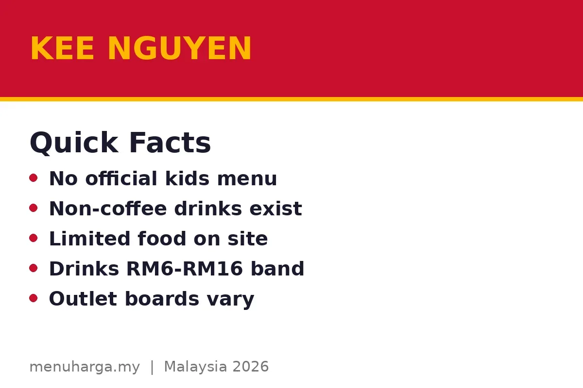 Kee Nguyen kids menu FAQs