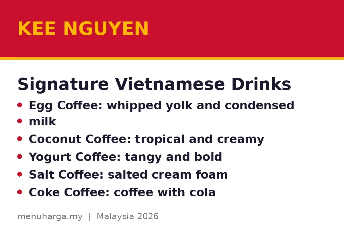 What are Kee Nguyen's signature drinks?