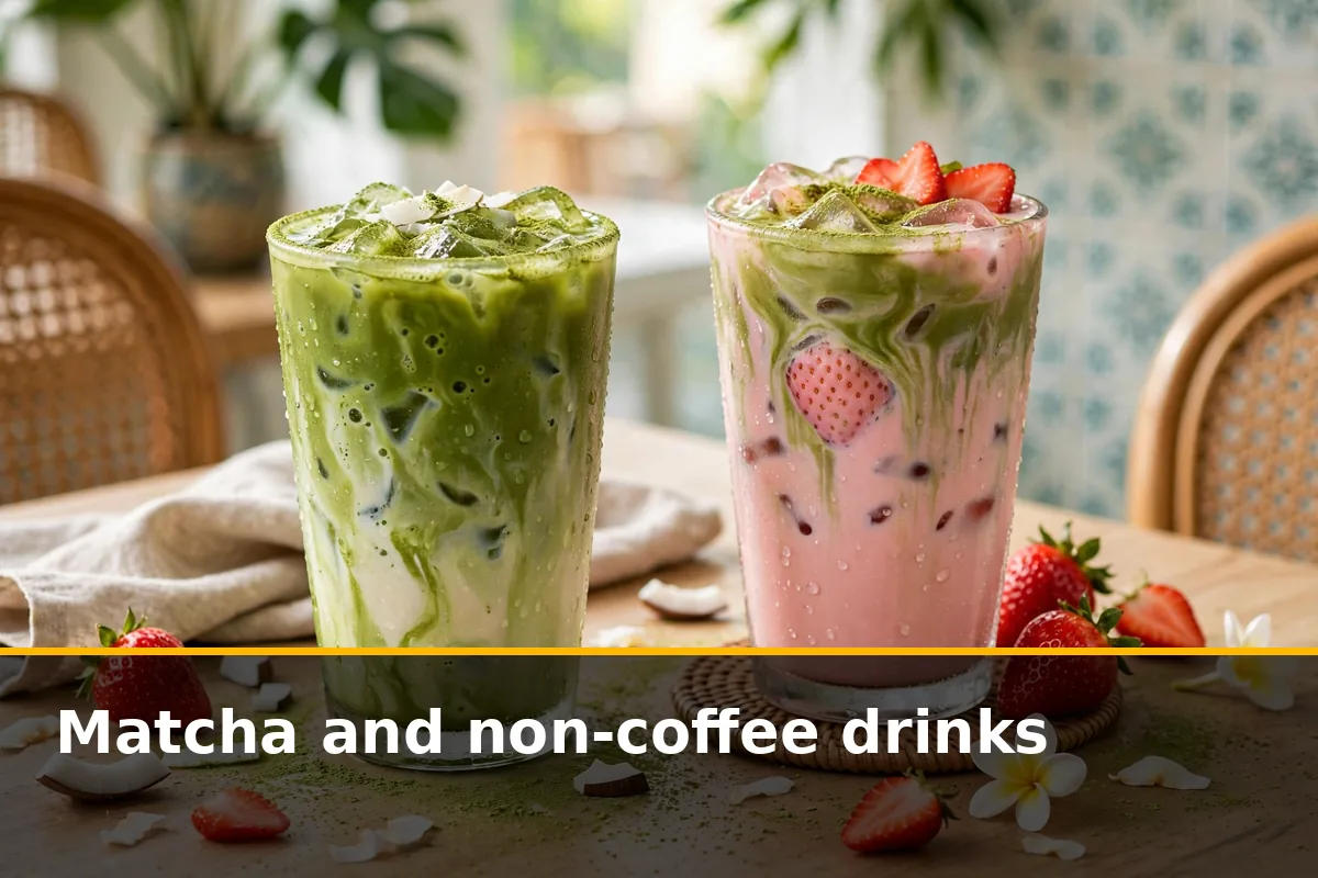 Matcha and non-coffee drinks