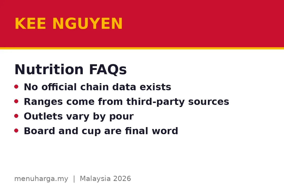 Kee Nguyen nutrition info FAQs