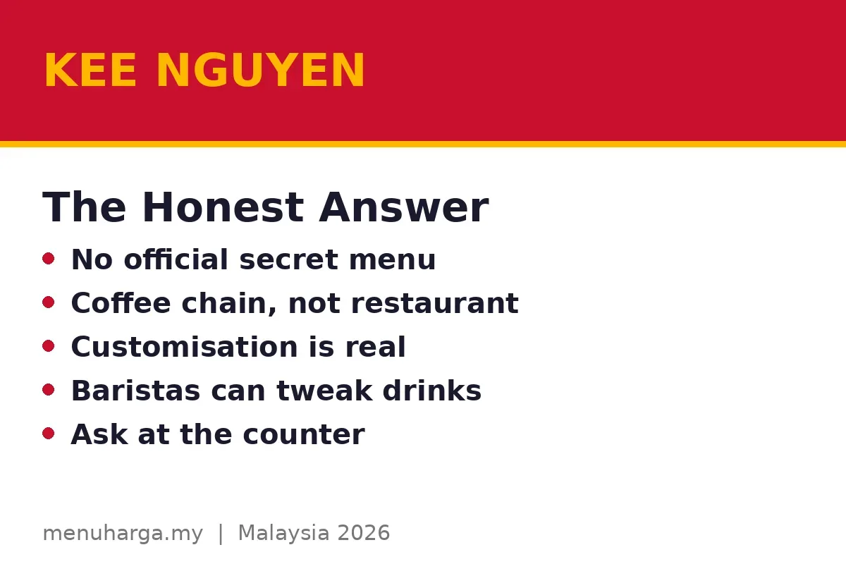 Does Kee Nguyen have a secret menu?