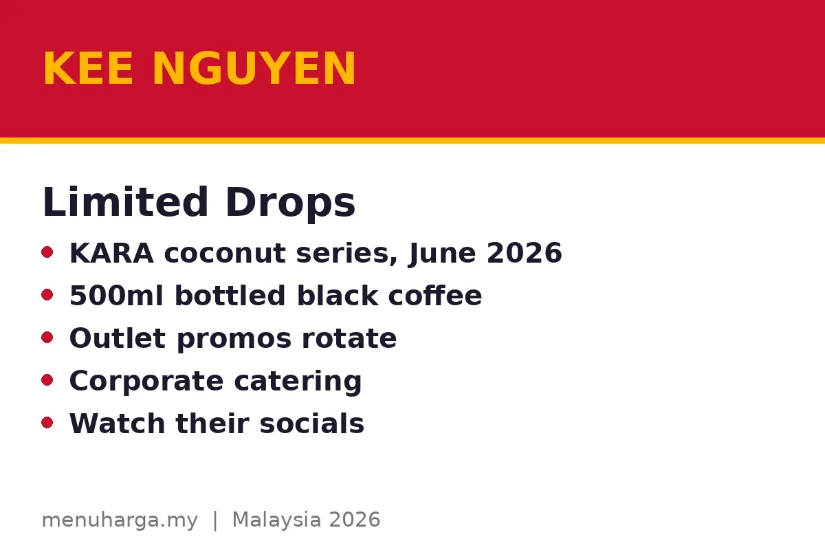 Does Kee Nguyen have limited or seasonal drinks?