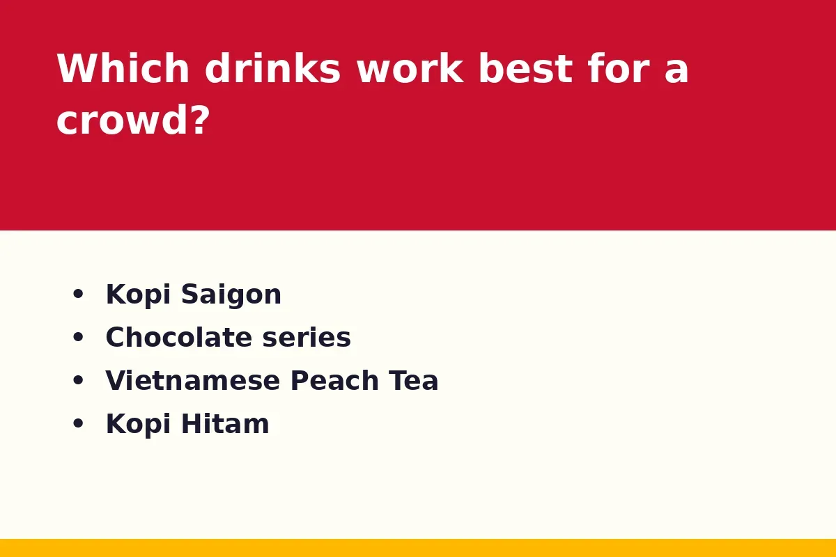 Which drinks work best for a crowd?