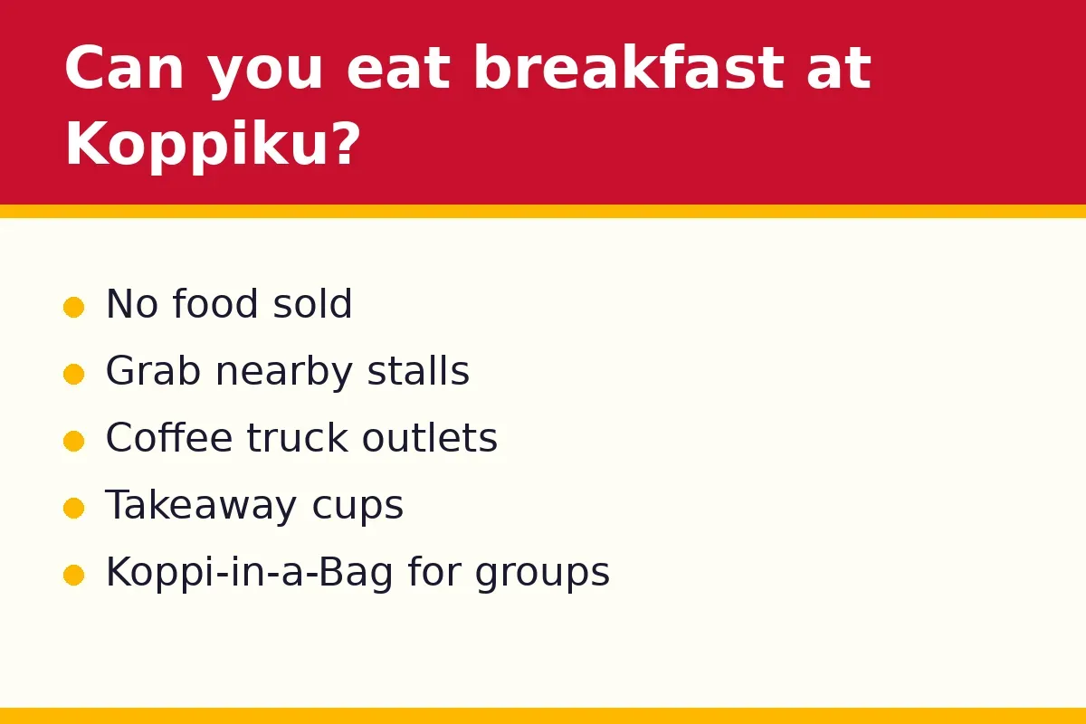 Can you eat breakfast at Koppiku?