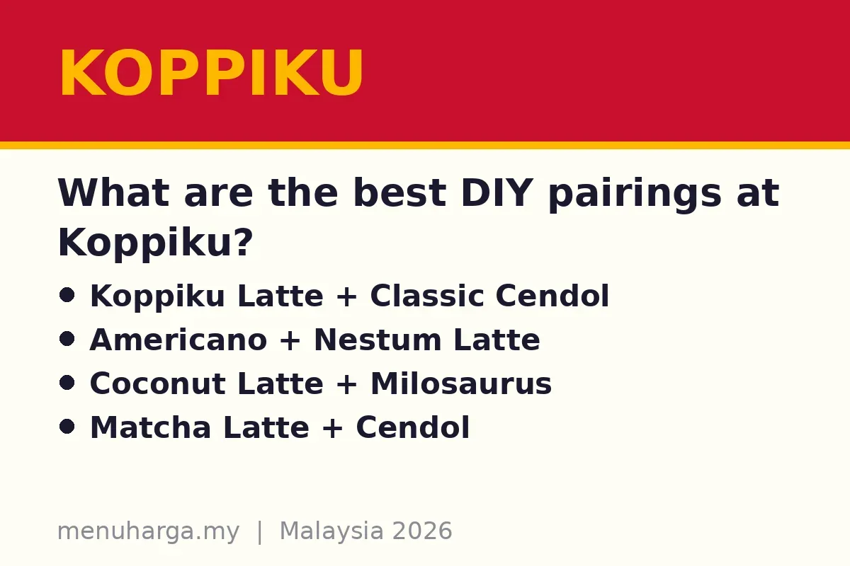 What are the best DIY pairings at Koppiku?