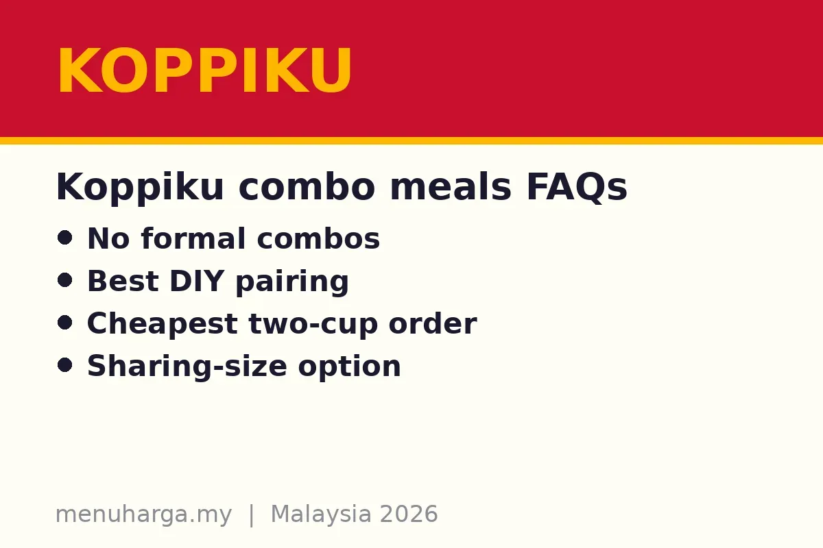 Koppiku combo meals FAQs