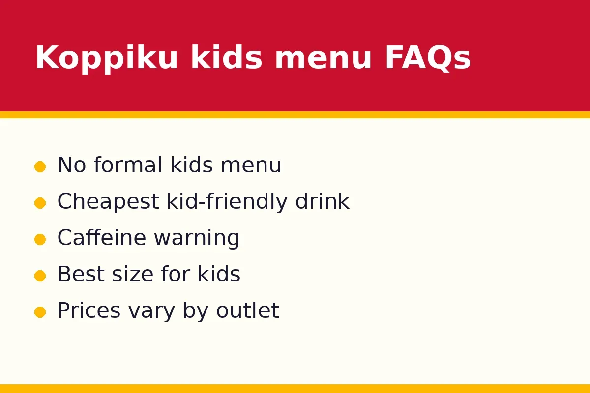 Koppiku kids menu FAQs
