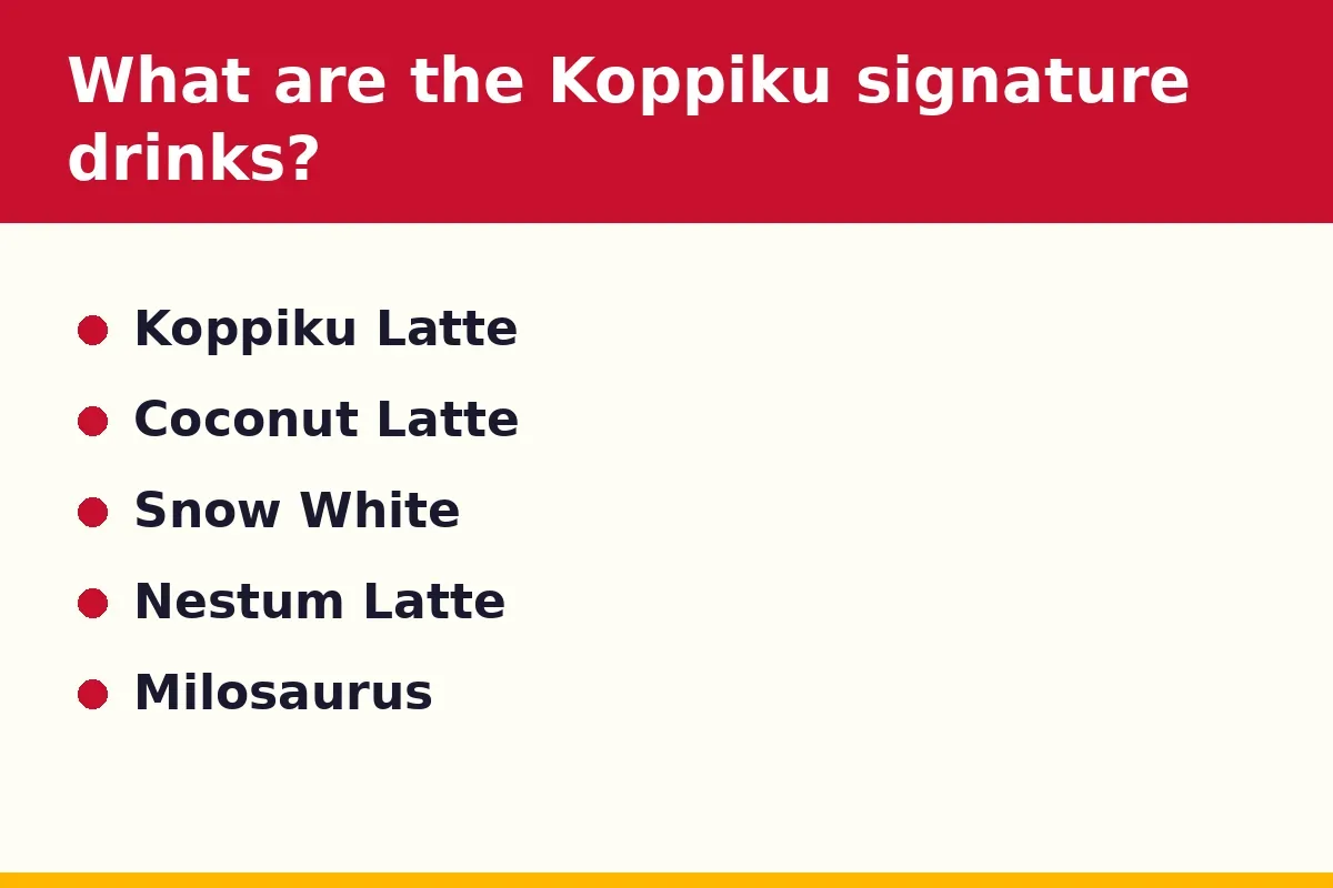 What are the Koppiku signature drinks?