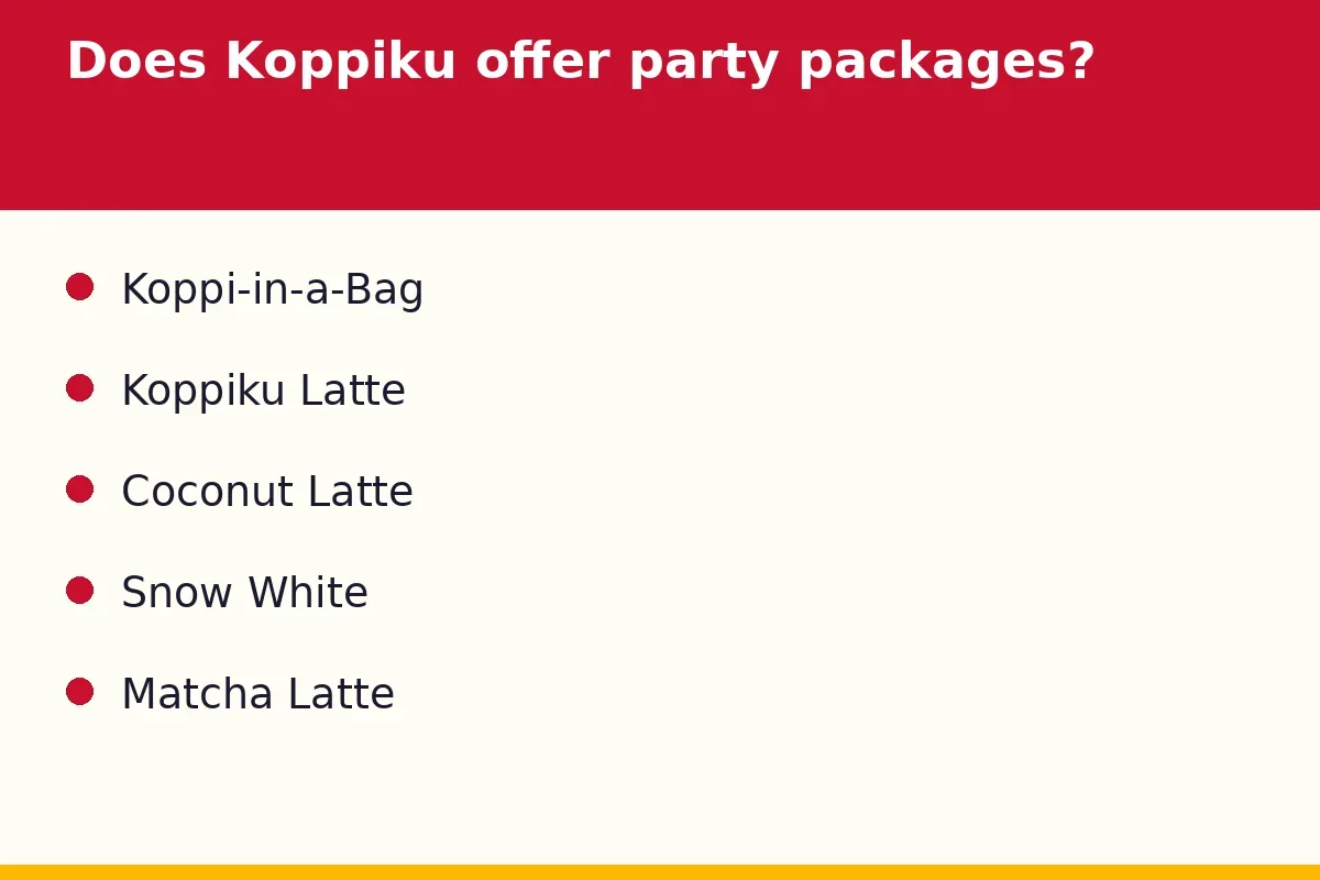Does Koppiku offer party packages?
