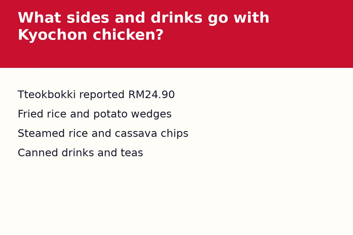 What sides and drinks go with Kyochon chicken?