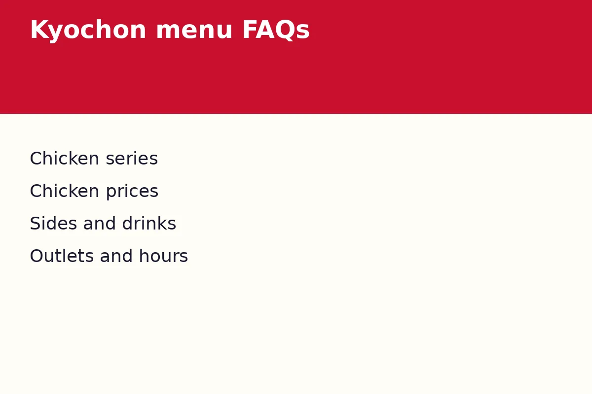 Kyochon menu FAQs