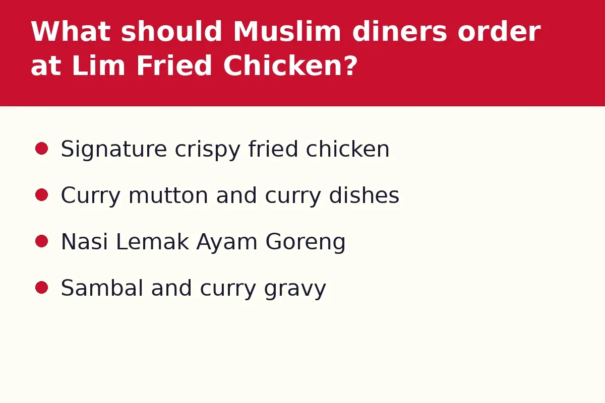 What should Muslim diners order at Lim Fried Chicken?