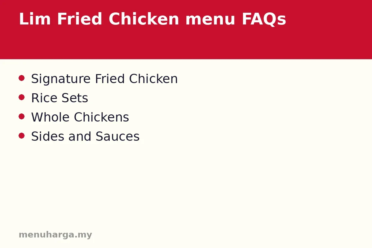 Lim Fried Chicken menu FAQs