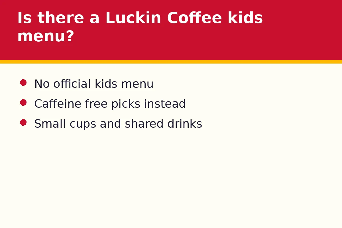 Is there a Luckin Coffee kids menu in Malaysia?