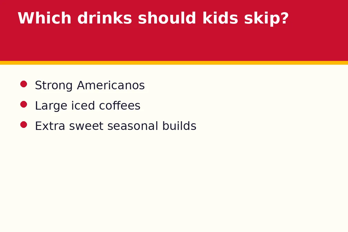 Which drinks should kids skip at Luckin Coffee?