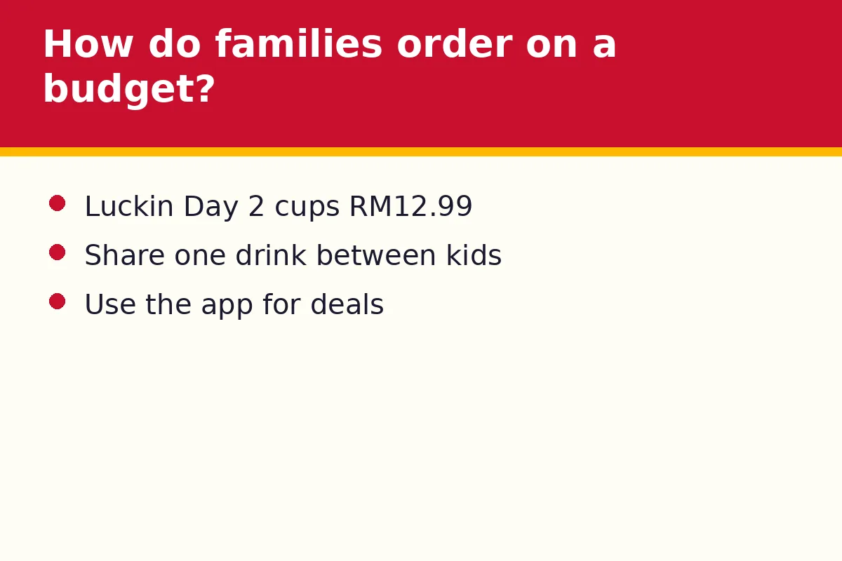 How do families order at Luckin Coffee on a budget?