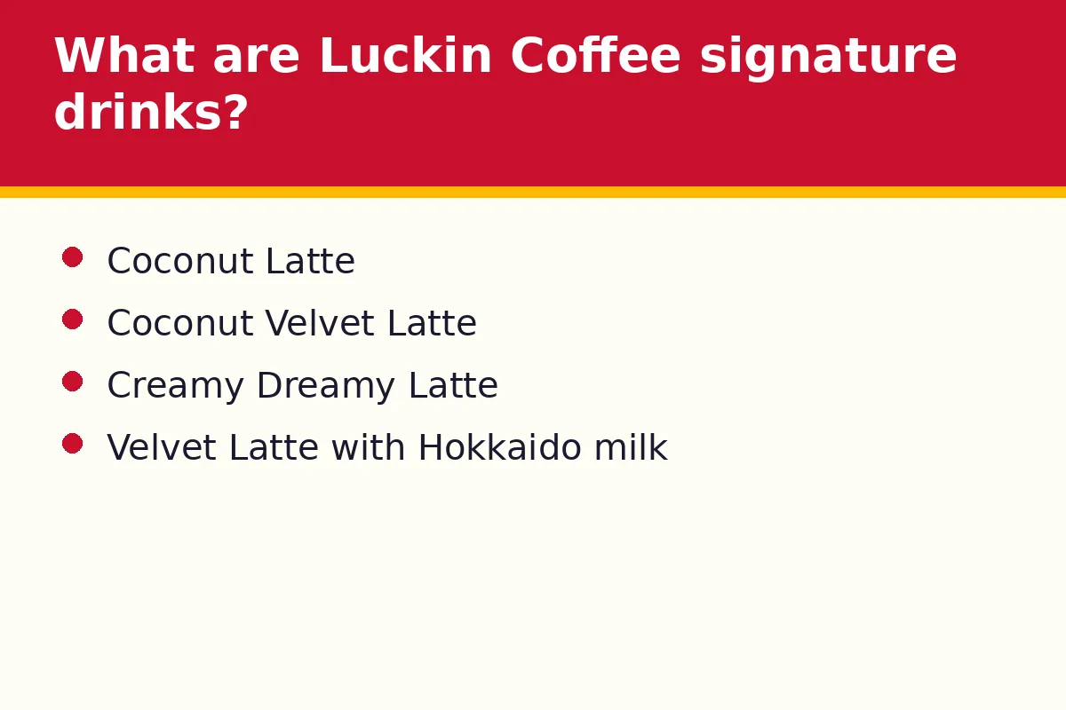 What are Luckin Coffee signature drinks?