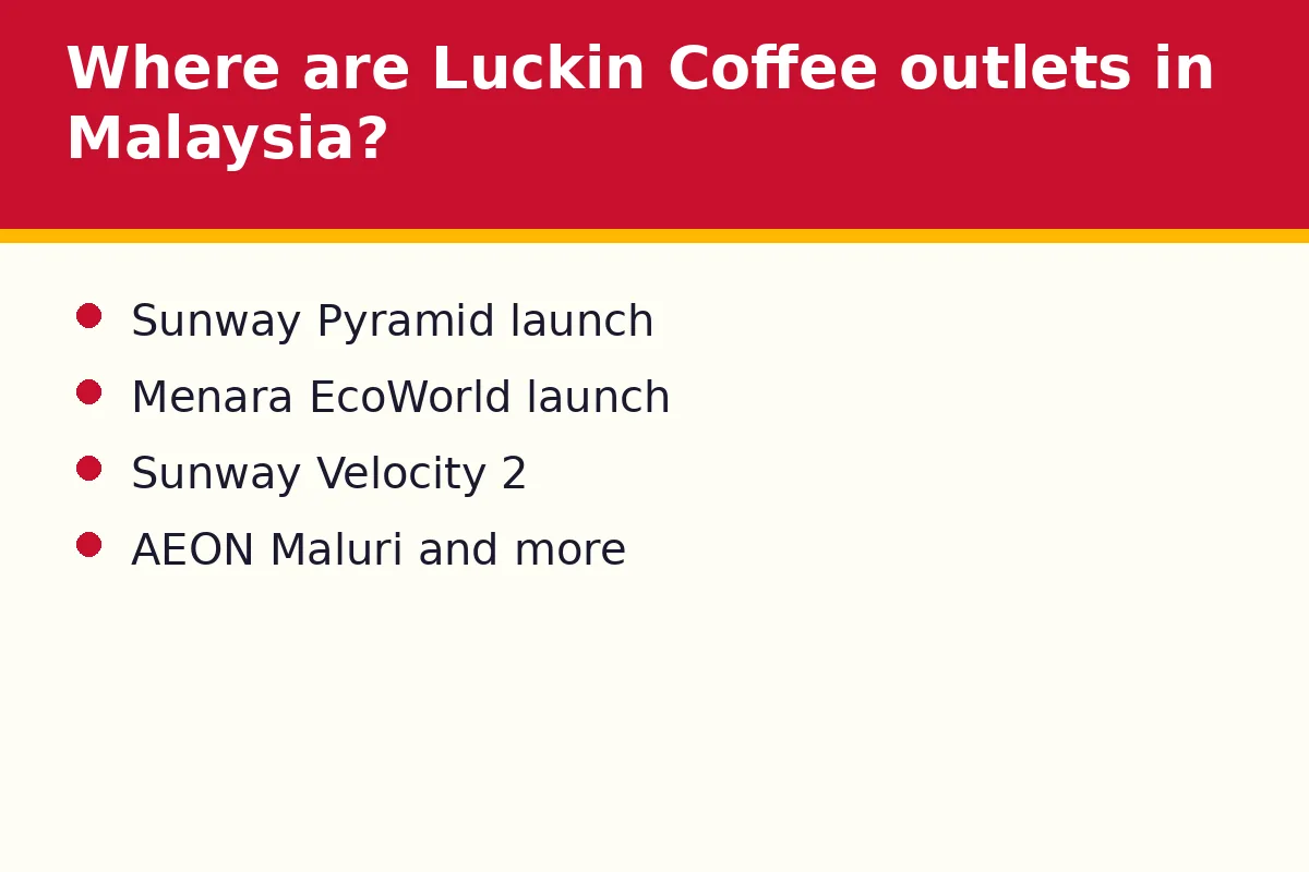 Where are Luckin Coffee outlets in Malaysia?