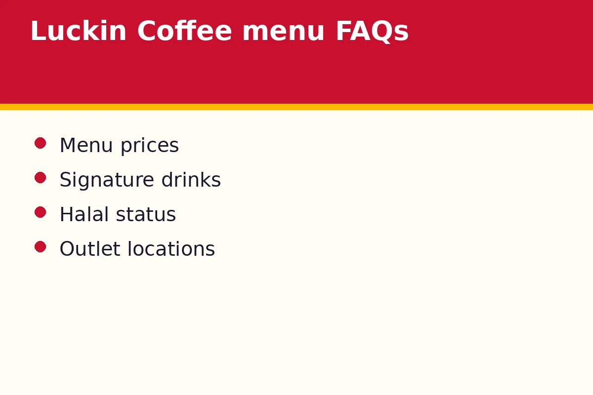 Luckin Coffee menu FAQs