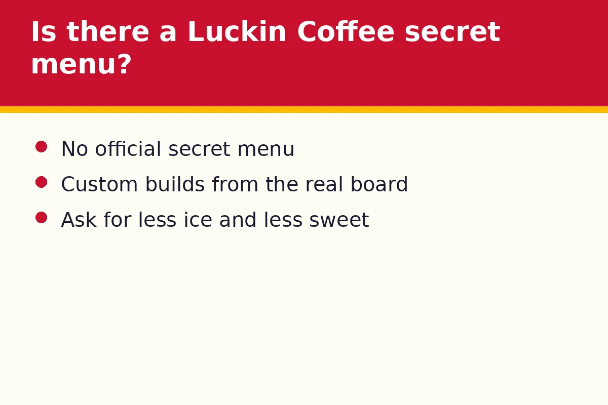 Is there a Luckin Coffee secret menu in Malaysia?