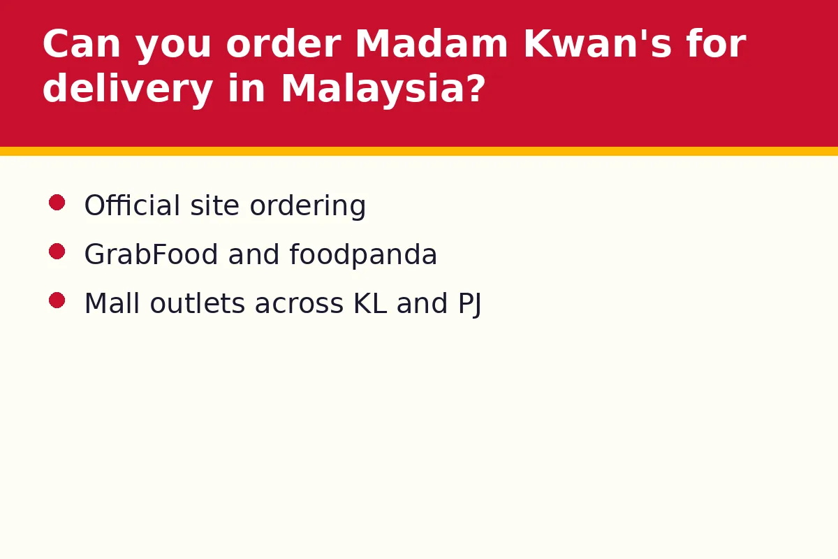 Can you order Madam Kwan's for delivery in Malaysia?