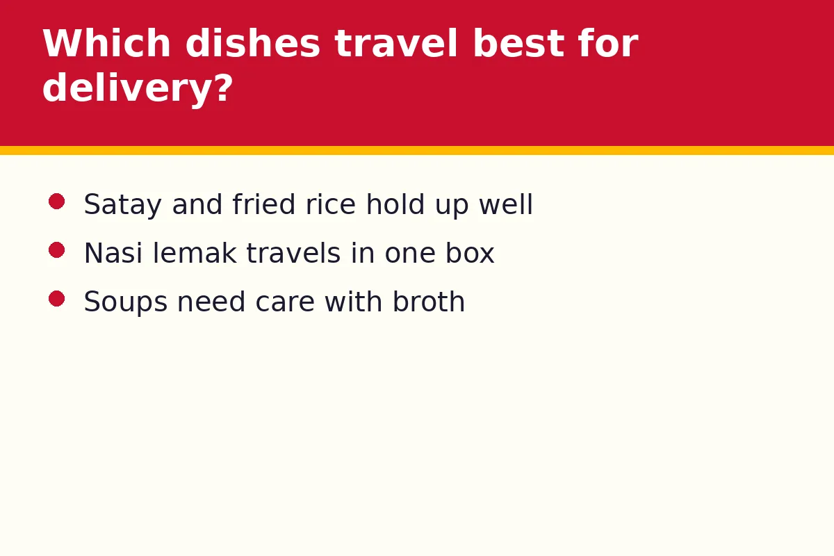 Which dishes travel best for delivery?