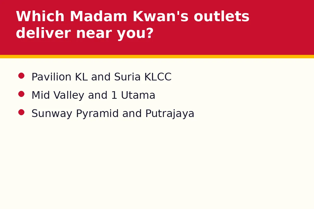 Which Madam Kwan's outlets deliver near you?