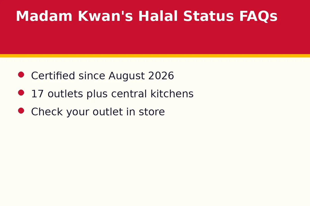Madam Kwan's halal status FAQs