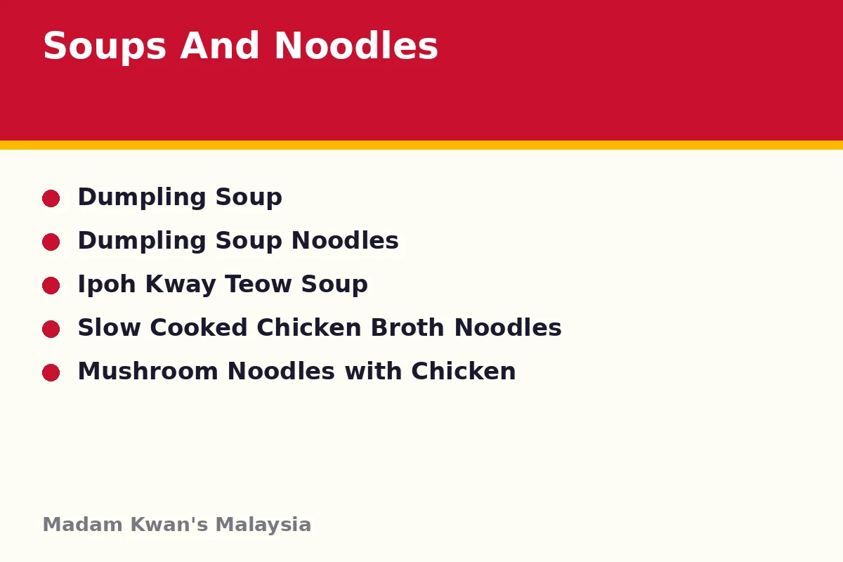 Which soups and noodles suit kids?