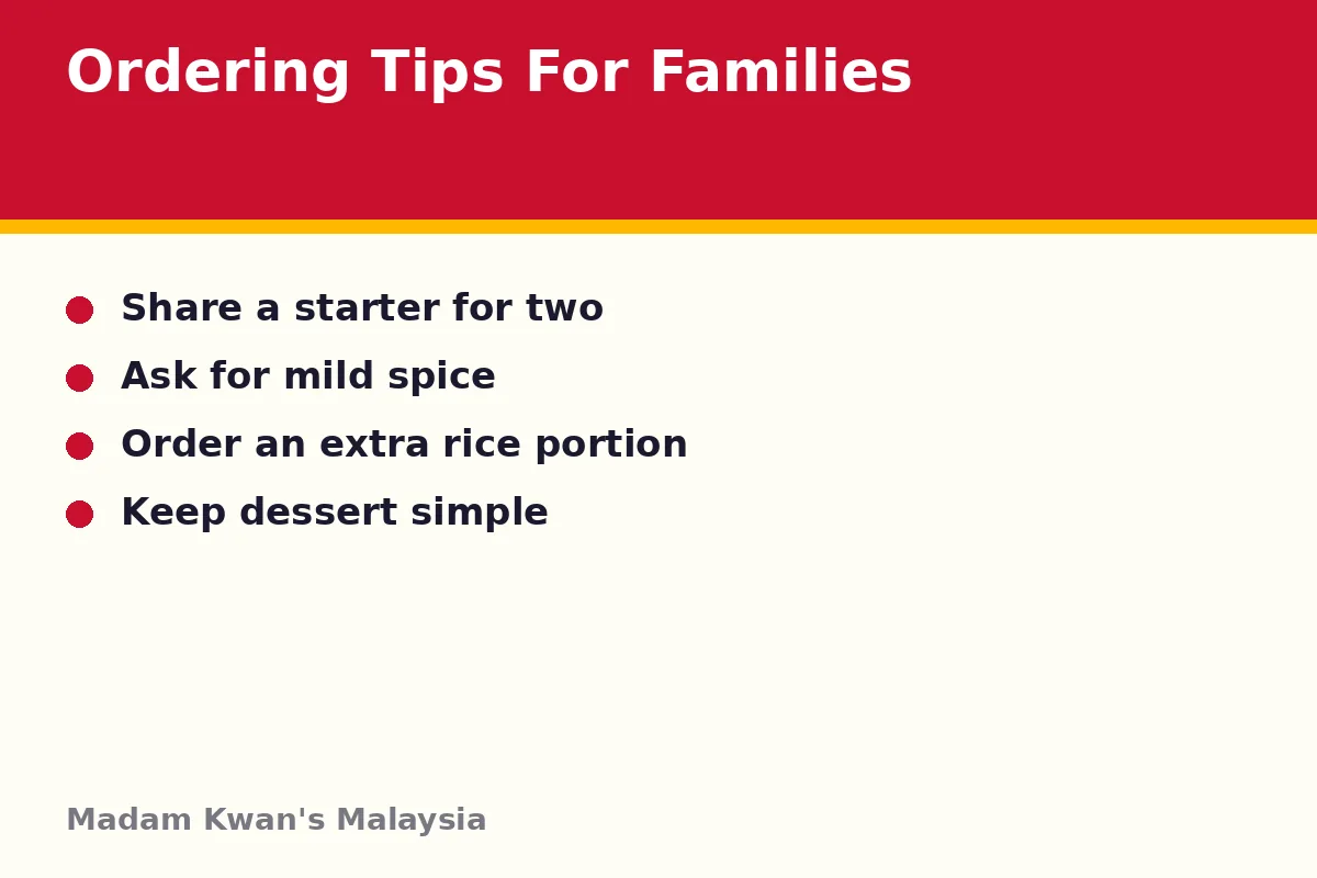 What are the best ordering tips for families?