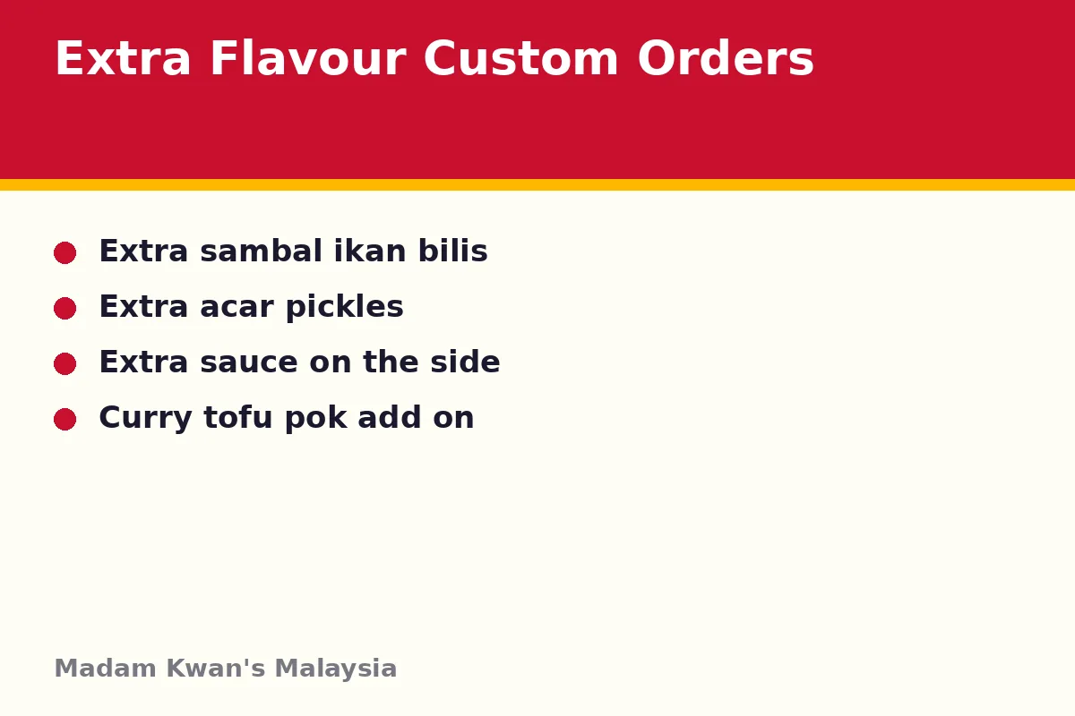 What extra flavour orders work off the real board?
