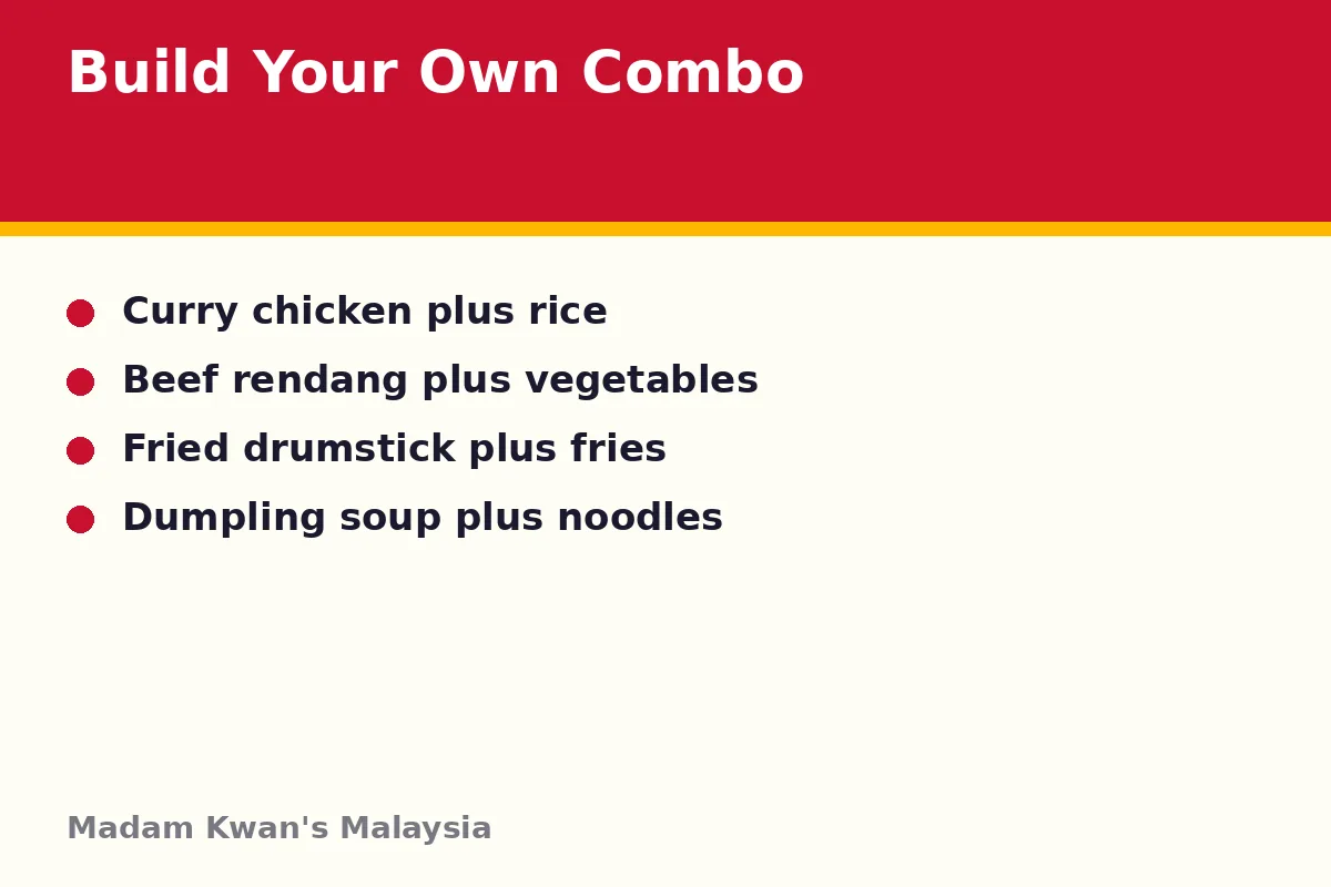 How do you build your own Madam Kwan's combo?