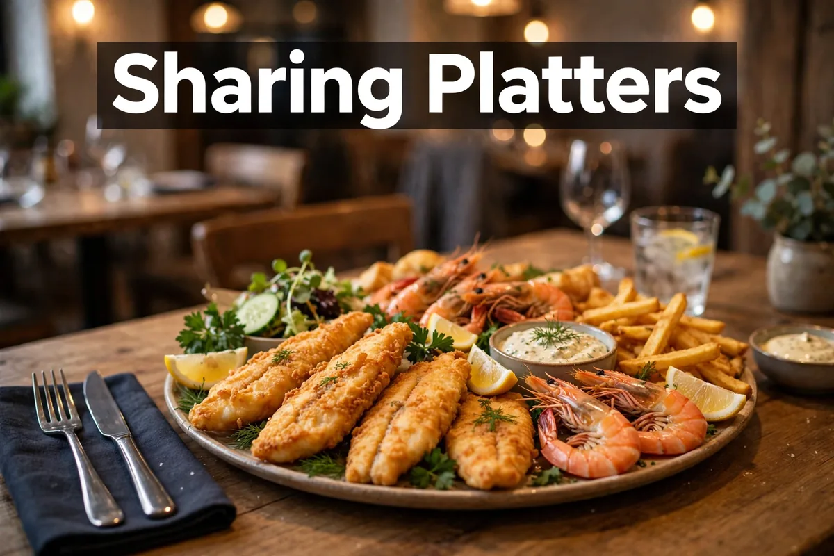 What are the Manhattan Fish Market flaming platters?