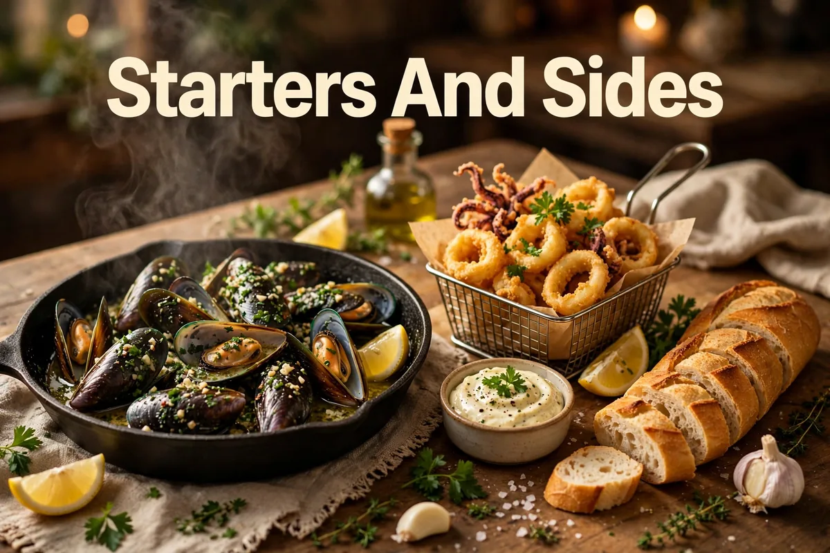 What is on the Manhattan Fish Market starters section of the card?